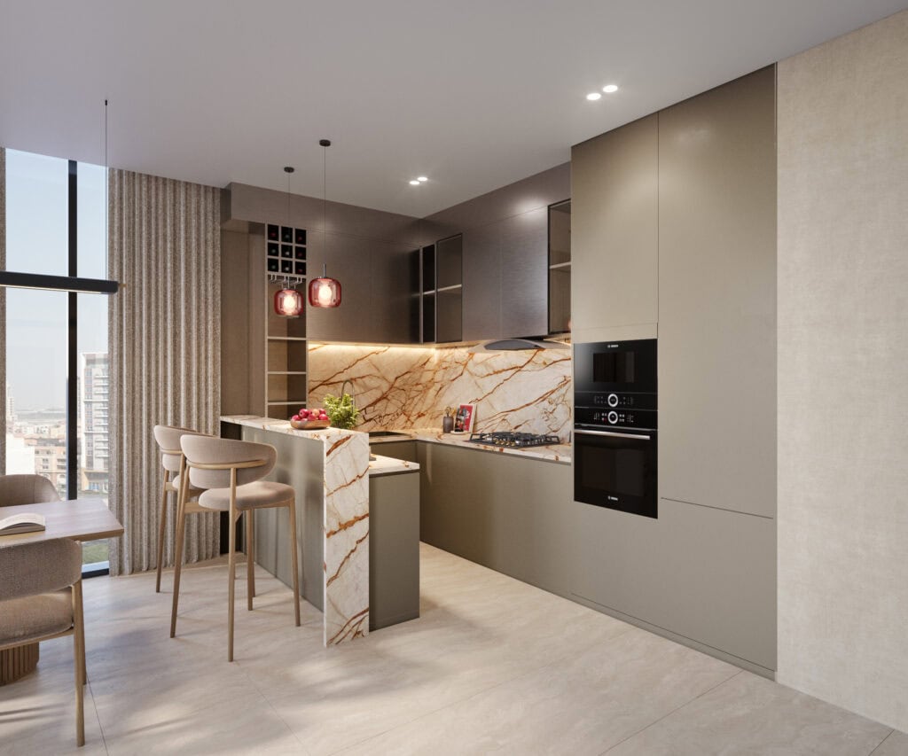 1BR Kitchen room